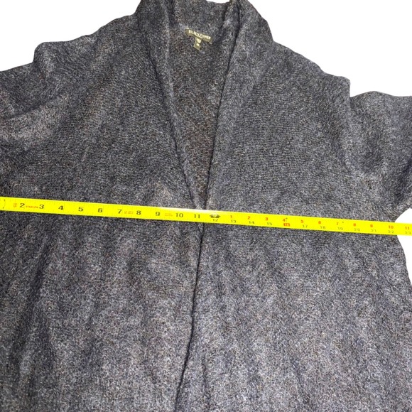 Eileen Fisher Metallic Navy Mohair Blend Open Front Cardigan Sweater Plus Sz 2X - Picture 6 of 7
